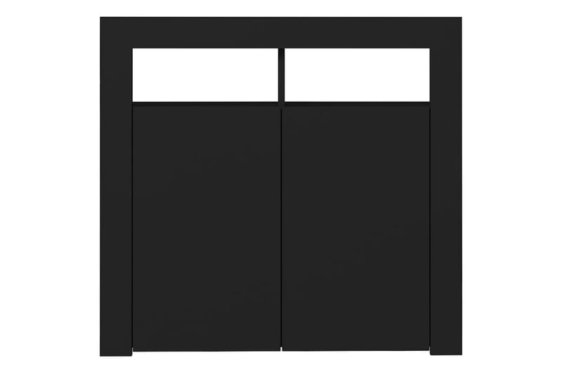 Skänk med LED-belysning svart 80x35x75 cm - Svart - Skänkar & sideboards