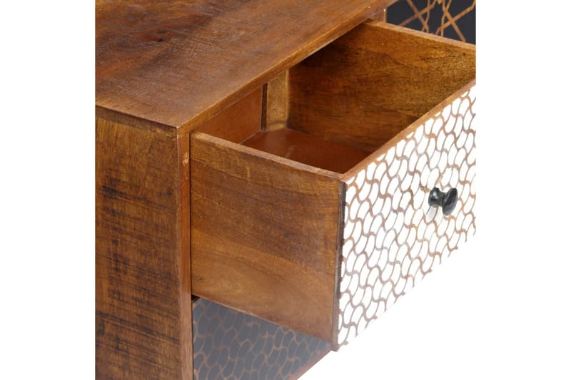 Skänk med mönster 130x30x70 cm massivt mangoträ - Brun - Förvaring - Förvaringsmöbler - Skänkar & sideboards