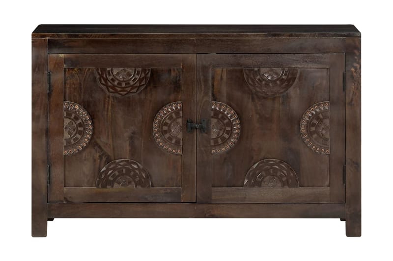 Skänk med snidad design 110x35x70 cm massivt mangoträ - Brun - Förvaring - Förvaringsmöbler - Skänkar & sideboards