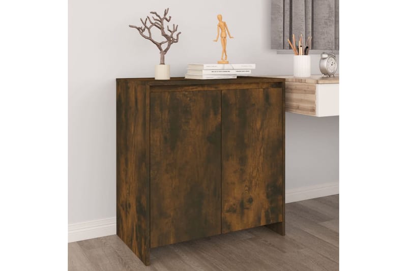 Skänk rökfärgad ek 70x40x73,5 cm spånskiva - Brun - Förvaring - Förvaringsmöbler - Skänkar & sideboards