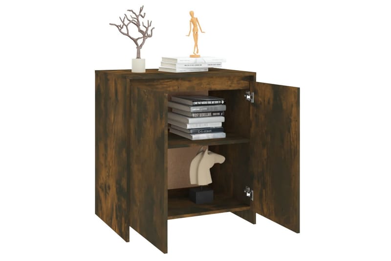 Skänk rökfärgad ek 70x40x73,5 cm spånskiva - Brun - Förvaring - Förvaringsmöbler - Skänkar & sideboards