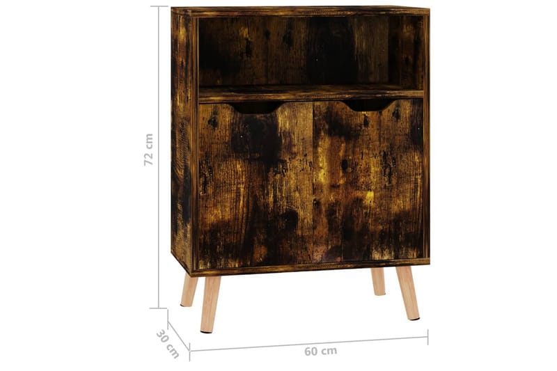 Skänk rökig ek 60x30x72 cm spånskiva - Brun - Skänkar & sideboards