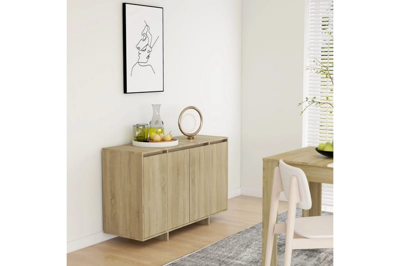 Skänk sonoma-ek 120x41x75 cm spånskiva - Ek - Förvaring - Förvaringsmöbler - Skänkar & sideboards