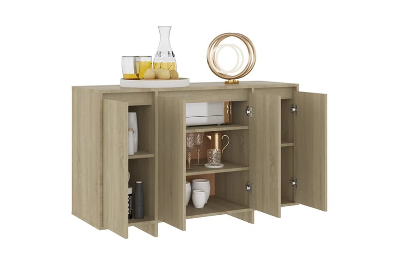 Skänk sonoma-ek 120x41x75 cm spånskiva - Ek - Förvaring - Förvaringsmöbler - Skänkar & sideboards