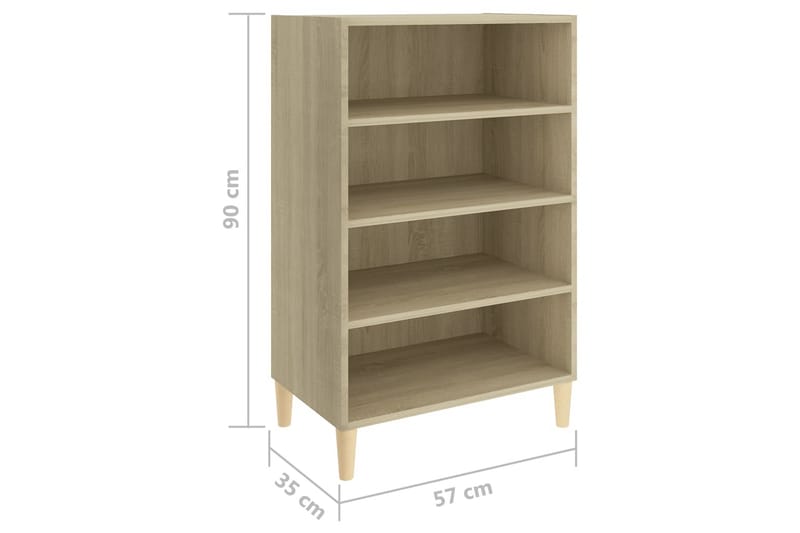 Skänk sonoma-ek 57x35x90 cm spånskiva - Brun - Förvaring - Förvaringsmöbler - Skänkar & sideboards