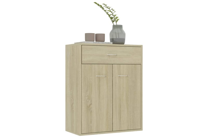 Skänk sonoma-ek 60x30x75 cm spånskiva - Brun - Förvaring - Förvaringsmöbler - Skänkar & sideboards