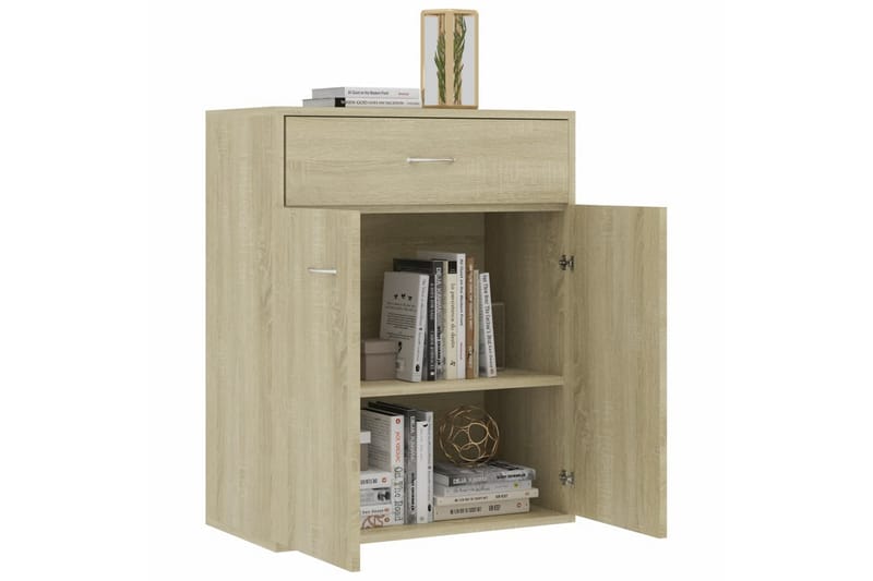Skänk sonoma-ek 60x30x75 cm spånskiva - Brun - Förvaring - Förvaringsmöbler - Skänkar & sideboards