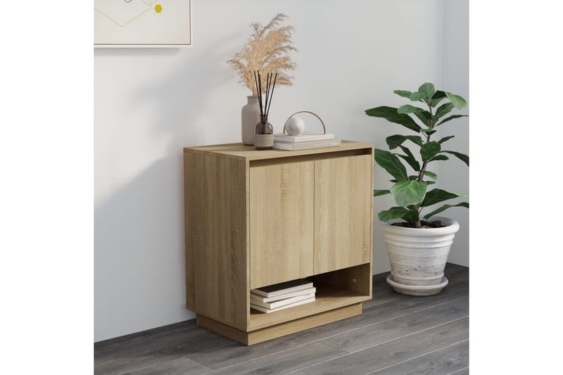 Skänk sonoma-ek 70x41x75 cm spånskiva - Ek - Förvaring - Förvaringsmöbler - Skänkar & sideboards