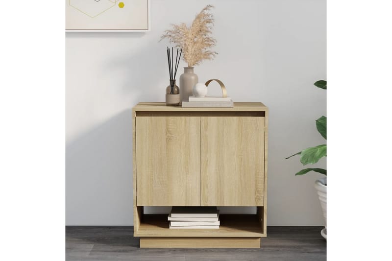 Skänk sonoma-ek 70x41x75 cm spånskiva - Ek - Förvaring - Förvaringsmöbler - Skänkar & sideboards