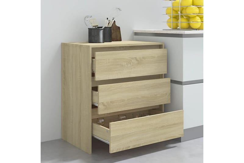 Skänk sonoma-ek 70x41x75 cm spånskiva - Ek - Förvaring - Förvaringsmöbler - Skänkar & sideboards
