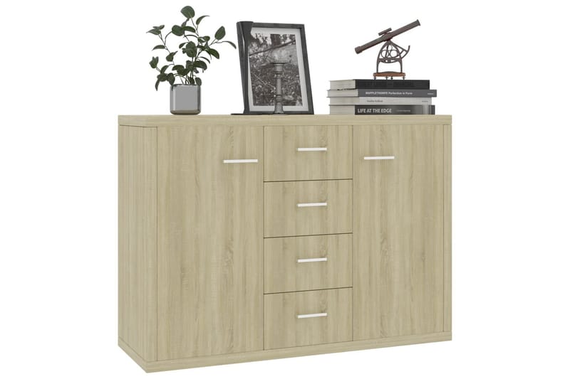 Skänk sonoma-ek 88x30x65 cm spånskiva - Brun - Förvaring - Förvaringsmöbler - Skänkar & sideboards