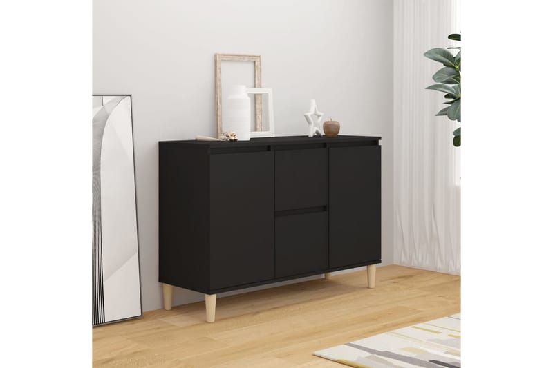 Skänk svart 103,5x35x70 cm spånskiva - Svart - Skänkar & sideboards