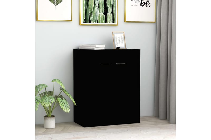 Skänk svart 60x30x75 cm spånskiva - Svart - Förvaring - Förvaringsmöbler - Skänkar & sideboards