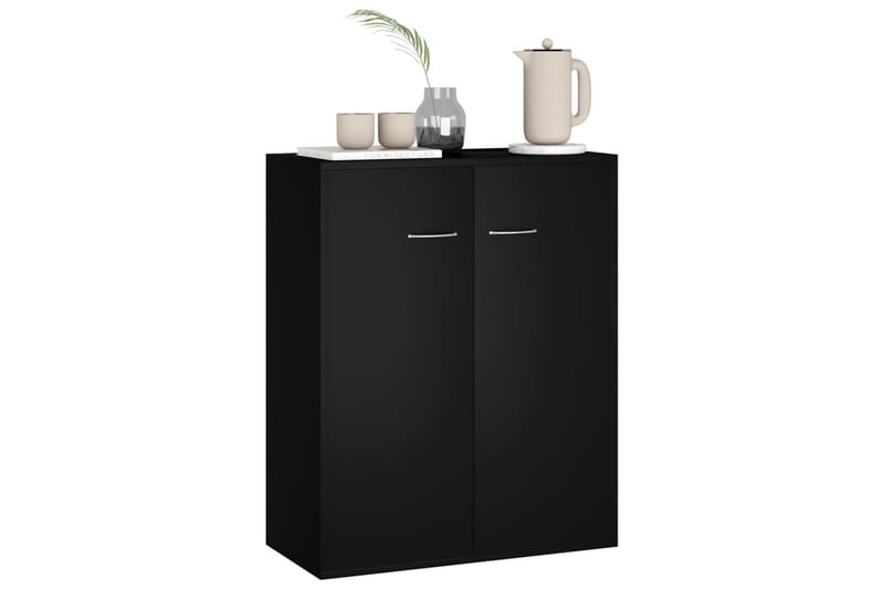 Skänk svart 60x30x75 cm spånskiva - Svart - Skänkar & sideboards