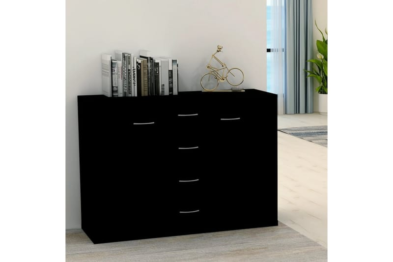 Skänk svart 88x30x65 cm spånskiva - Svart - Förvaring - Förvaringsmöbler - Skänkar & sideboards