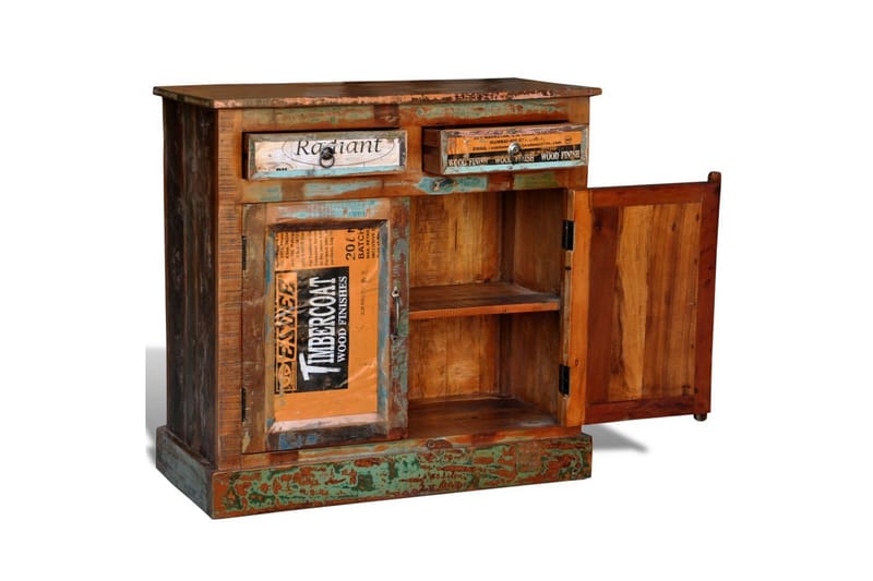 Skänk vintage återvunnet trä 2 lådor 2 luckor - Brun - Förvaring - Förvaringsmöbler - Skänkar & sideboards