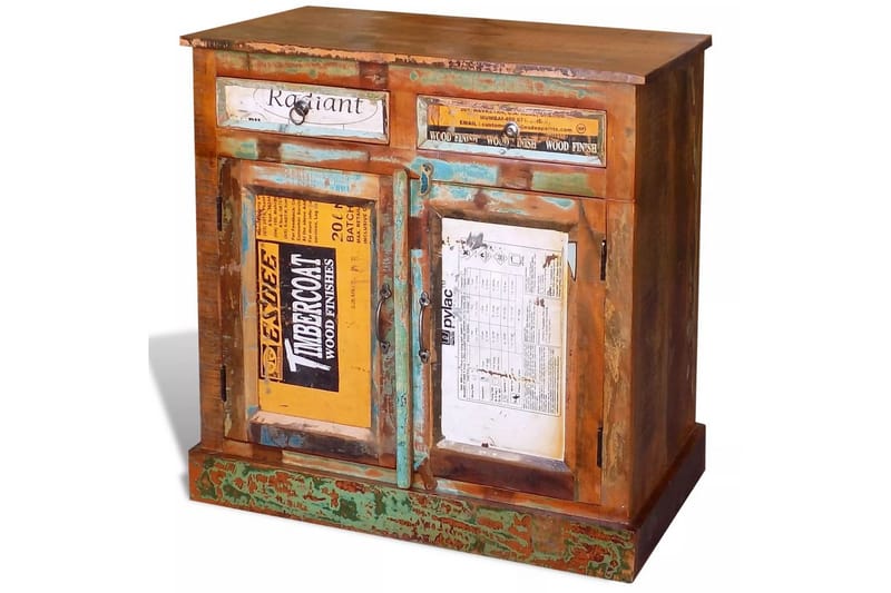 Skänk vintage återvunnet trä 2 lådor 2 luckor - Brun - Förvaring - Förvaringsmöbler - Skänkar & sideboards