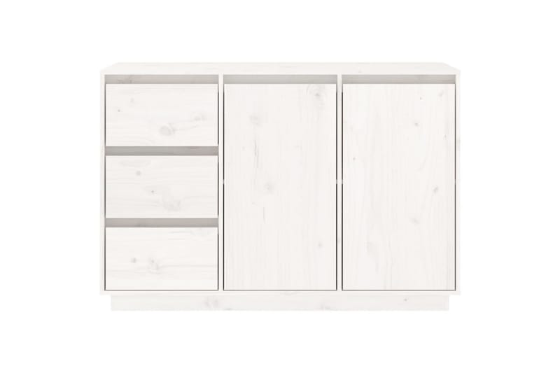 Skänk vit 111x34x75 cm massiv furu - Vit - Skänkar & sideboards