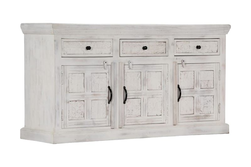 Skänk vit 140x40x74 cm massivt mangoträ - Vit - Skänkar & sideboards