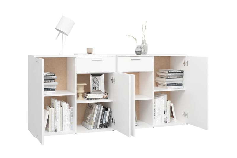 Skänk vit 160x36x75 cm spånskiva - Vit - Förvaring - Förvaringsmöbler - Skänkar & sideboards