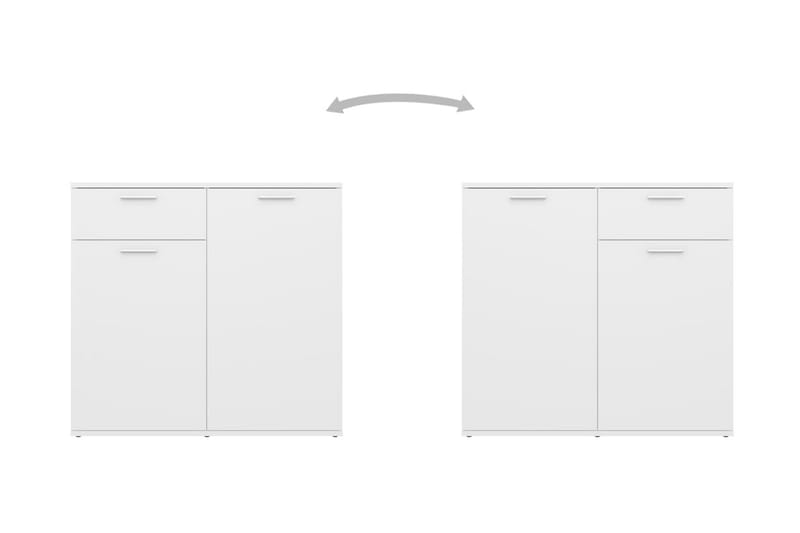 Skänk vit 160x36x75 cm spånskiva - Vit - Förvaring - Förvaringsmöbler - Skänkar & sideboards