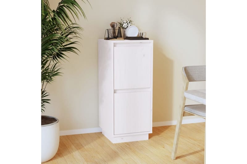 Skänk vit 31,5x34x75 cm massiv furu - Vit - Förvaring - Förvaringsmöbler - Skänkar & sideboards