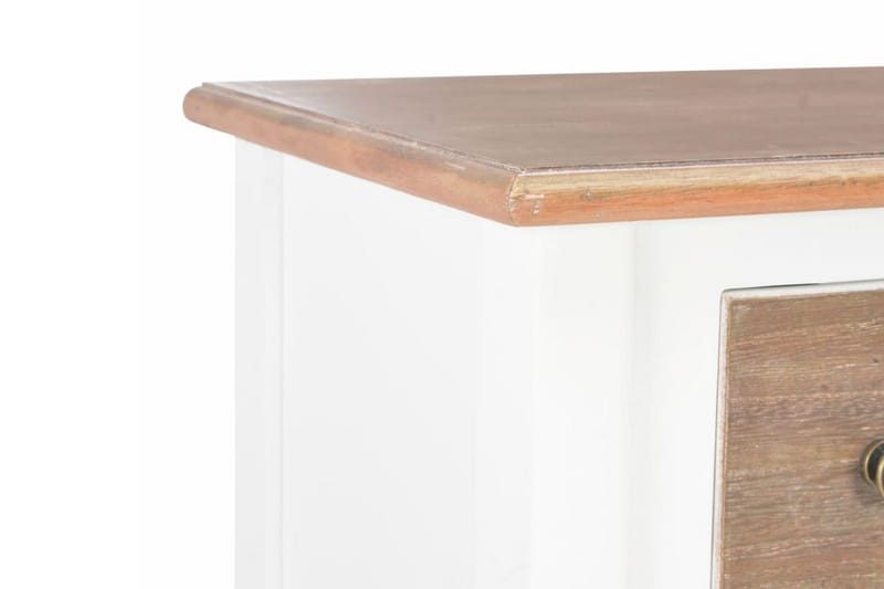 Skänk vit 54x30x80 cm massivt trä - Vit - Skänkar & sideboards