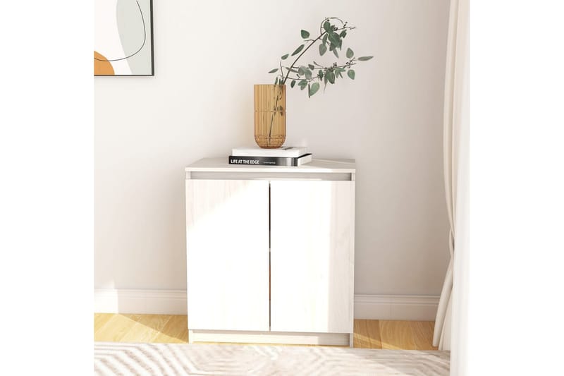 Skänk vit 60x36x65 cm massiv furu - Vit - Förvaring - Förvaringsmöbler - Skänkar & sideboards