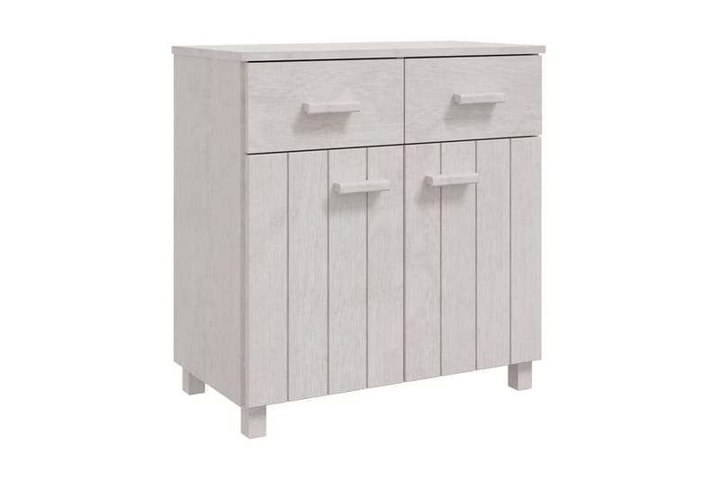 Skänk vit 79x40x80 cm massiv furu - Vit - Skänkar & sideboards