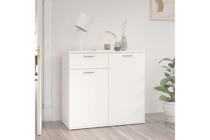 Skänk vit 80x36x75 cm spånskiva - Vit - Förvaring - Förvaringsmöbler - Skänkar & sideboards