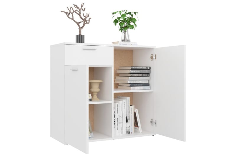 Skänk vit 80x36x75 cm spånskiva - Vit - Förvaring - Förvaringsmöbler - Skänkar & sideboards