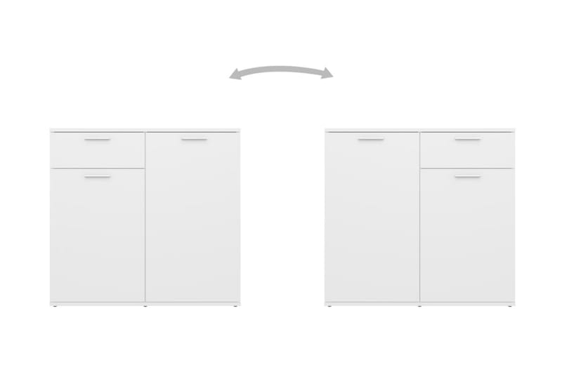 Skänk vit 80x36x75 cm spånskiva - Vit - Förvaring - Förvaringsmöbler - Skänkar & sideboards