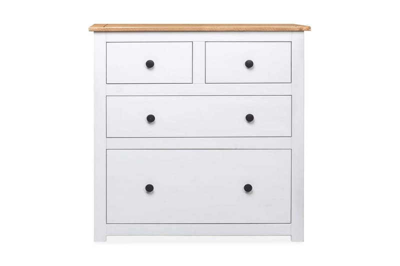 Skänk vit 80x40x83 cm furu panama - Vit - Skänkar & sideboards