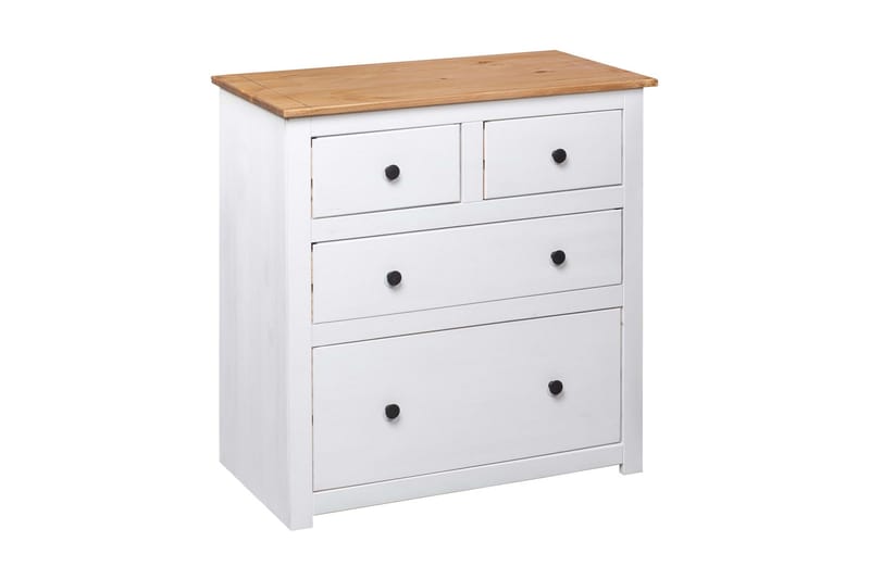 Skänk vit 80x40x83 cm furu panama - Vit - Förvaring - Förvaringsmöbler - Skänkar & sideboards