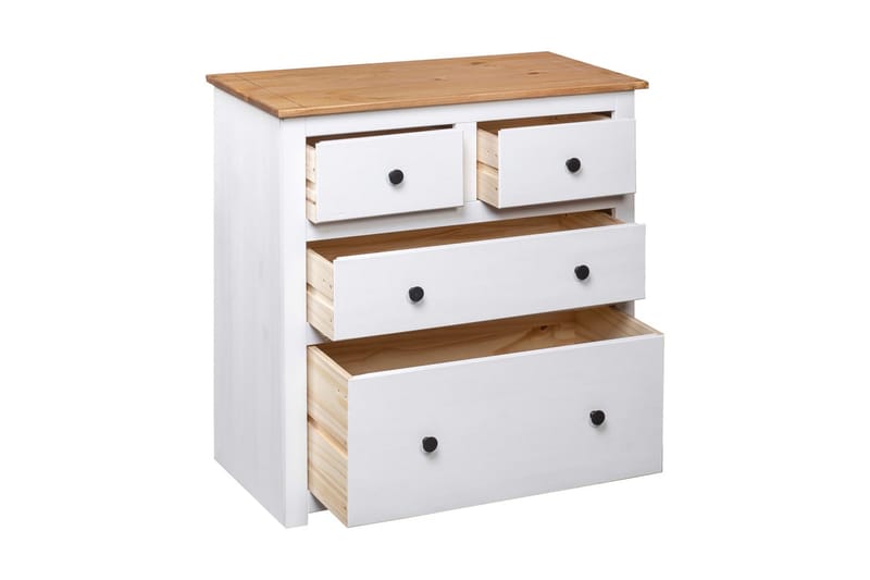 Skänk vit 80x40x83 cm furu panama - Vit - Förvaring - Förvaringsmöbler - Skänkar & sideboards