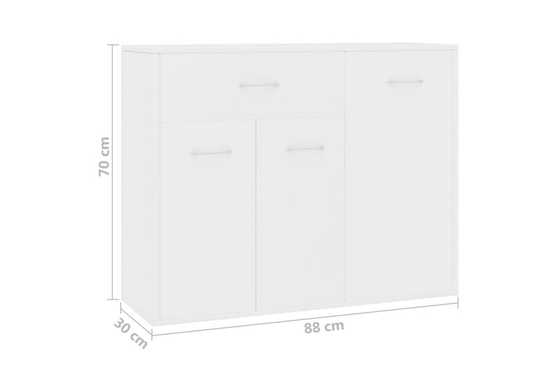 Skänk vit 88x30x70 cm spånskiva - Vit - Förvaring - Förvaringsmöbler - Skänkar & sideboards