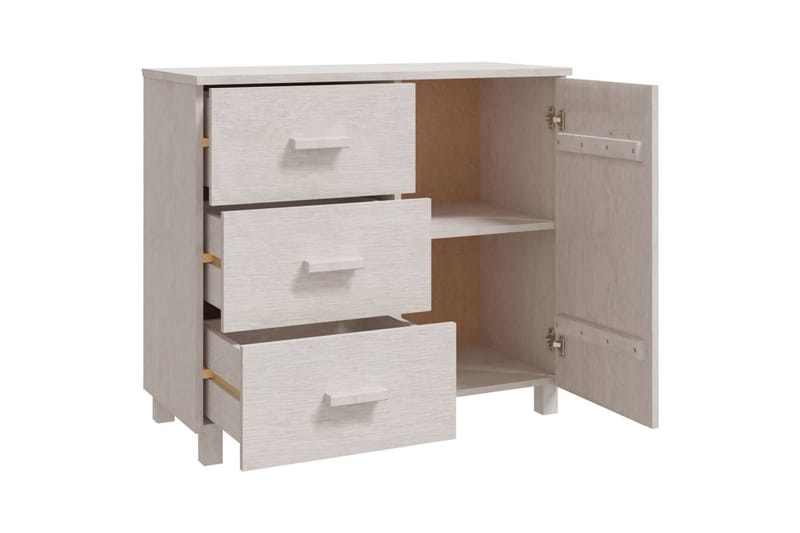 Skänk vit 90x40x80 cm massiv furu - Vit - Förvaring - Förvaringsmöbler - Skänkar & sideboards