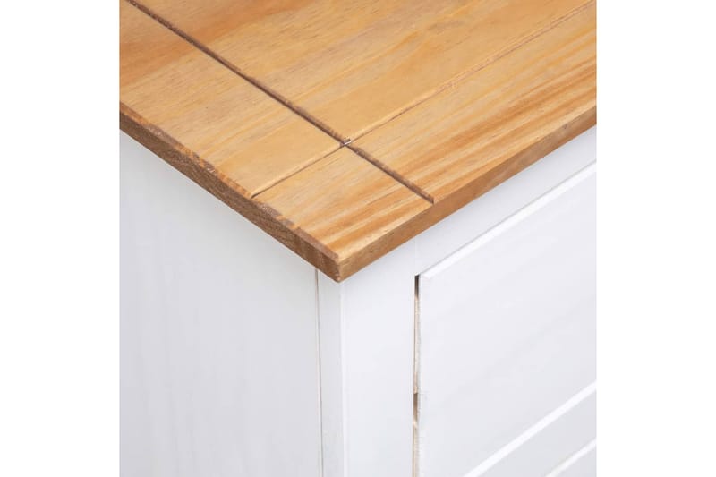 Skänk vit 93x40x80 cm massiv furu panama - Vit - Förvaring - Förvaringsmöbler - Skänkar & sideboards