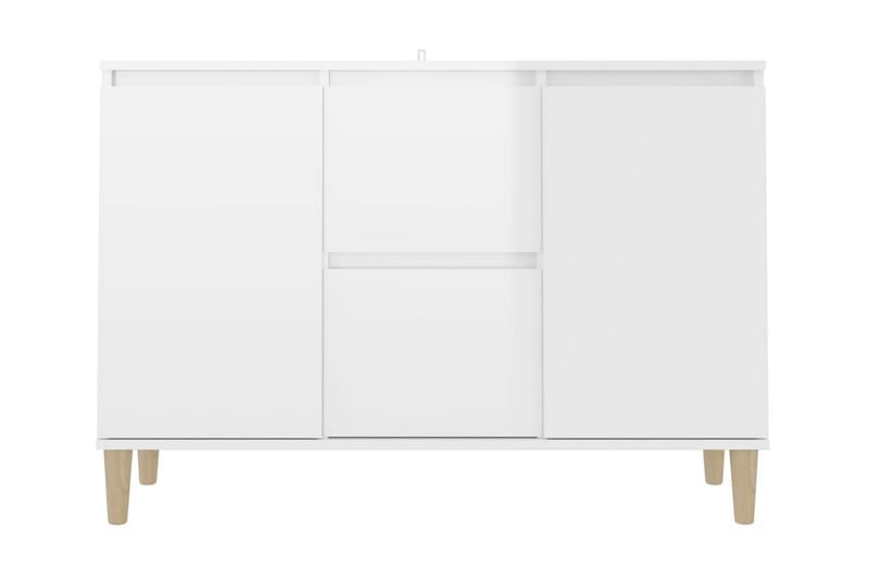 Skänk vit högglans 103,5x35x70 cm spånskiva - Vit - Skänkar & sideboards