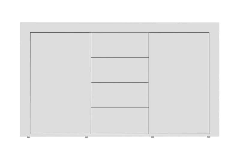 Skänk vit högglans 120x36x69 cm spånskiva - Vit - Skänkar & sideboards