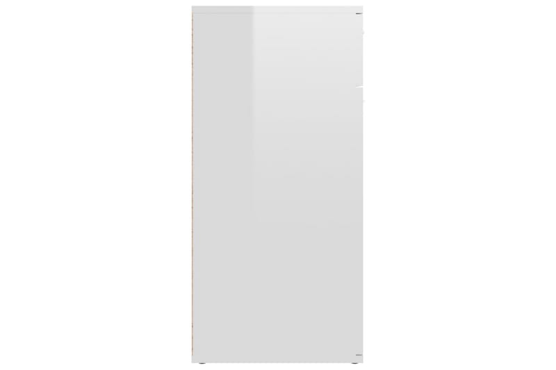 Skänk vit högglans 80x36x75 cm spånskiva - Vit - Förvaring - Förvaringsmöbler - Skänkar & sideboards