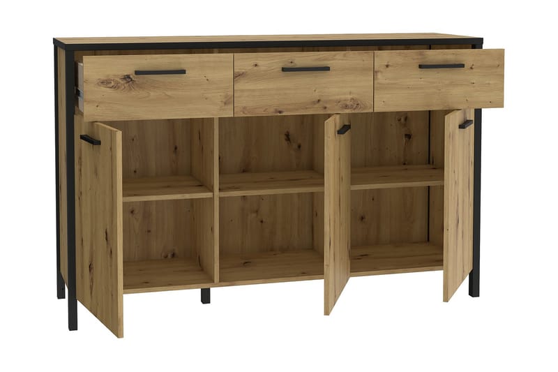 SLOBOZIA Byrå 31x75 cm Brun/Svart - Skänkar & sideboards