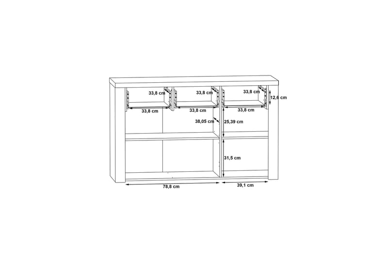 SMADOV Sideboard 52x160 cm Brun - Förvaring - Förvaringsmöbler - Skänkar & sideboards