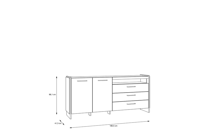 STESTI Soffbord 117 cm Brun/Svart - Skänkar & sideboards