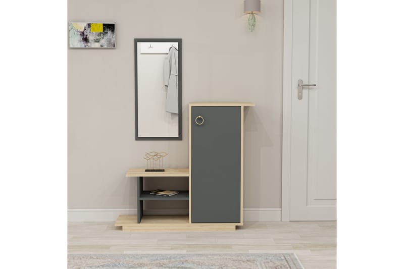 STILTS Sideboard 80 cm Ek/Antracit - Förvaring - Förvaringsmöbler - Skänkar & sideboards