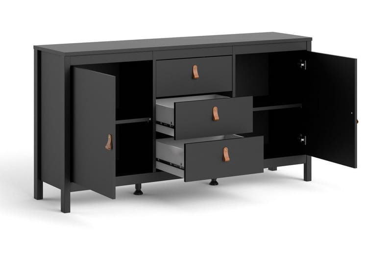 STOLFERS Sideboard 38x151 cm Svart/Natur - Skänkar & sideboards