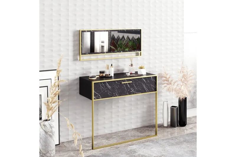 Susia Sideboard 90 cm - Guld|Svart - Förvaring - Förvaringsmöbler - Skänkar & sideboards