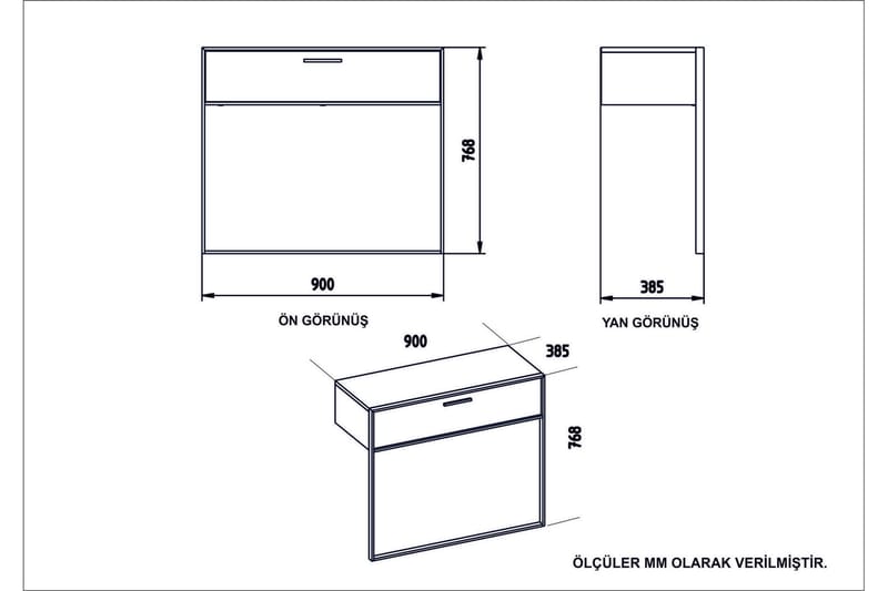 Susia Sideboard 90 cm i Trä med Metallram - Guld|Svart - Förvaring - Förvaringsmöbler - Skänkar & sideboards