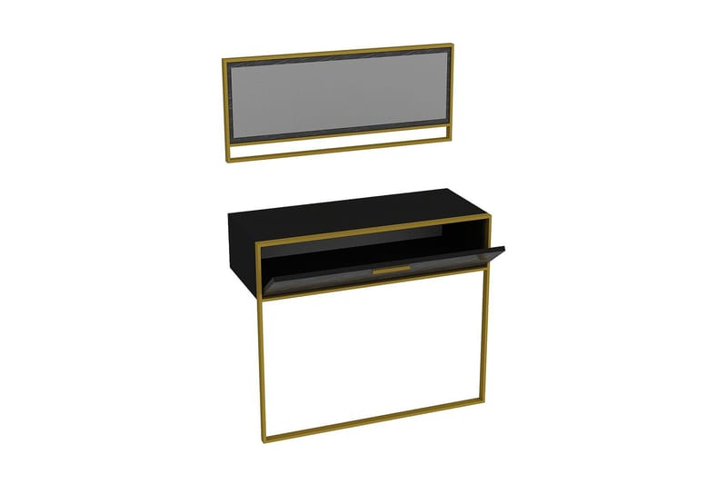Susia Sideboard 90 cm i Trä med Metallram - Guld|Svart - Förvaring - Förvaringsmöbler - Skänkar & sideboards