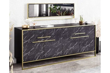 Susia Sidobord 180 cm - Guld|Svart - Förvaring - Förvaringsmöbler - Skänkar & sideboards